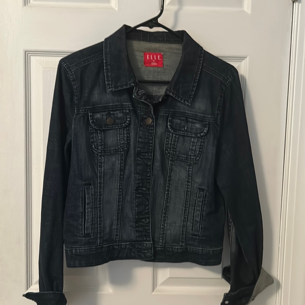 Distressed denim jacket